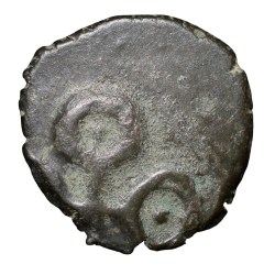Alternative view of Potin Coin of Satakarni (1st Cen. BC) of Satavahana Dynasty from Vidarbha with Elephant/Ujjaini