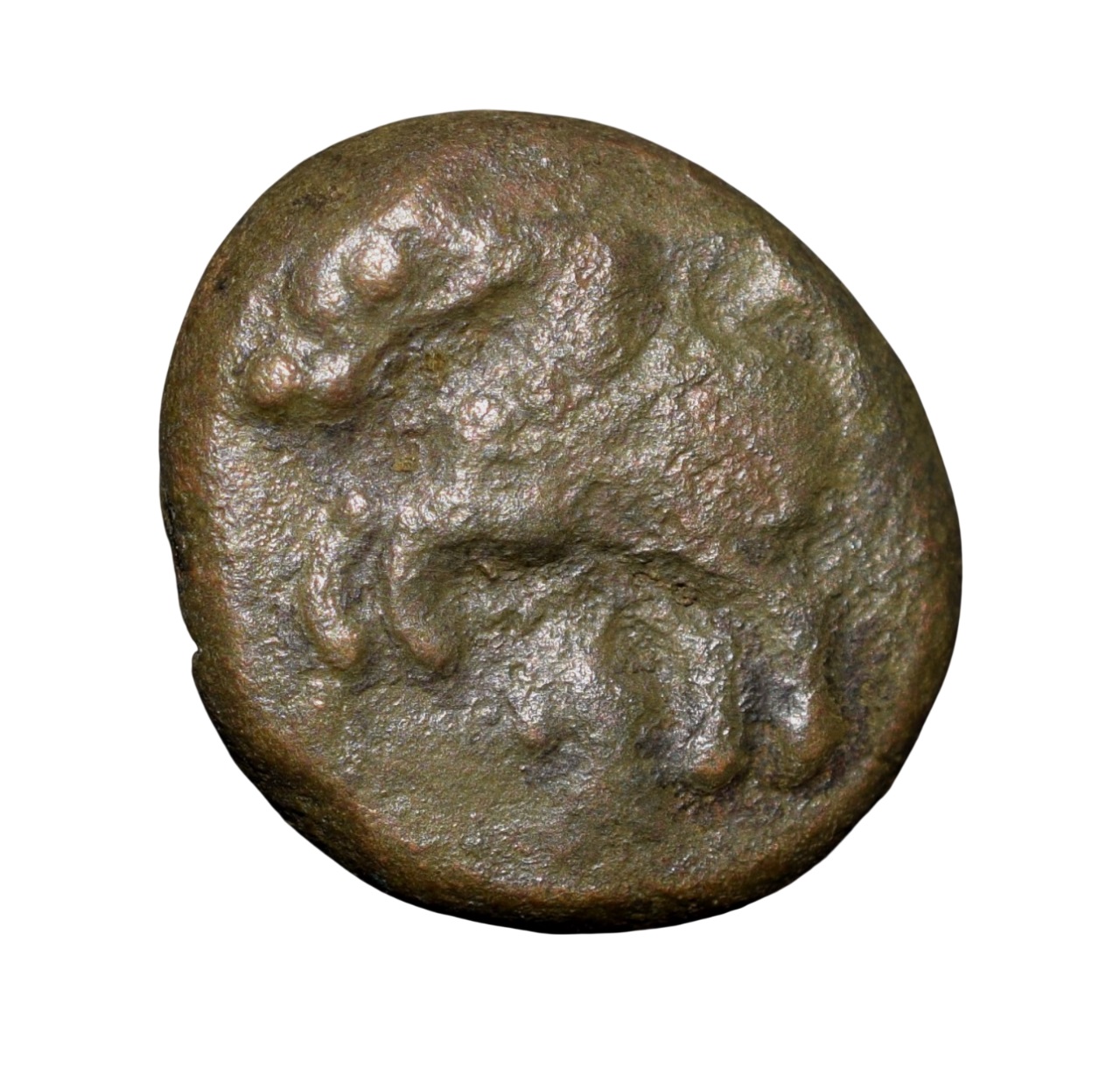 Copper Coin of Achutharaya( AD 1529-42) of Vijaynagar Empire Girijapathi Ty.257 Galloping Horse Very Rare
