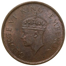 Bronze 1/4 Anna of George VI (AD1940) of Calcutta Mint Head Type II About UNC Grade