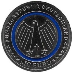 Germany 10 Euro 2025 (THW) Coloured UNC Coin #AA-6
