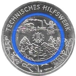 Alternative view of Germany 10 Euro 2025 (THW) Coloured UNC Coin #AA-6