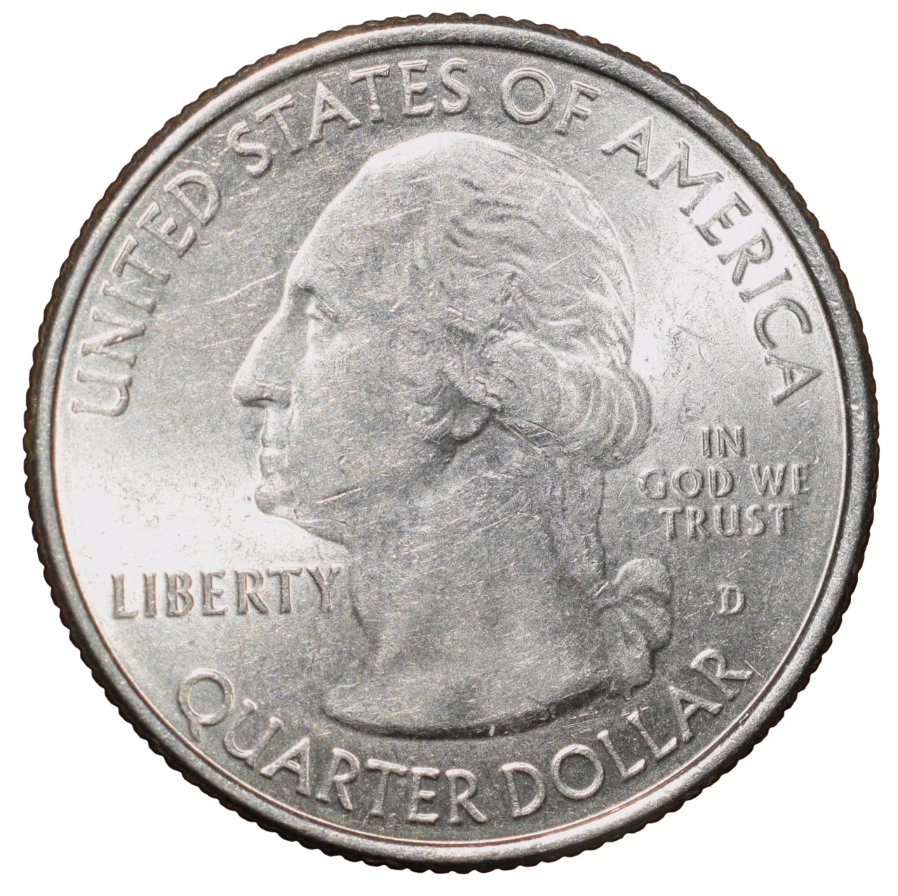 Nickel 1/4 Dollar of United States of America (AD 2011) Commemorative Issue 'Oklahoma - Chickasaw' State UNC Grade - Image 2