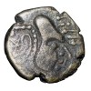 Silver Dracham of Chavadas of Gujrat(AD760-850) Profile Bust in Crude Form Deyell # 155