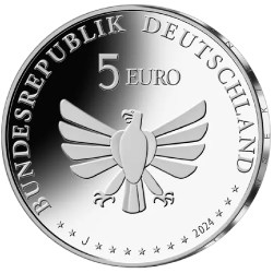 Alternative view of Germany 5 Euro 2024 Coloured UNC Coin #AA-7