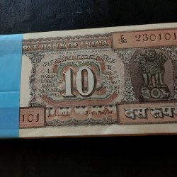 RARE BLACK⚫ BOAT Reserve Bank of India ₹ 10 note. 💯PIECES BUNDEL CONDITION EXCELLENT ❤️ ❤️
