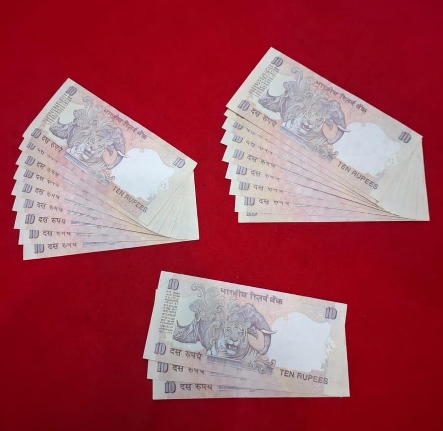 10 RUPEE SUPER FANCY SET UNC CONDITION with same Prefix 57E 100000-900000, 111111-999999,000786,786000,786786 - Image 2