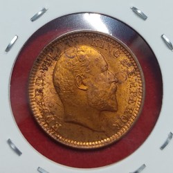 Alternative view of ONE QUARTER ANNA EDWARD VII 1904 CALCUTTA MINT GEM UNC CONDITION