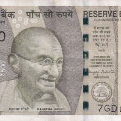 1000000 FANCY NUMBER 500 RUPEES GOVERNOR SANJAY MALHOTRA RARE NOTE