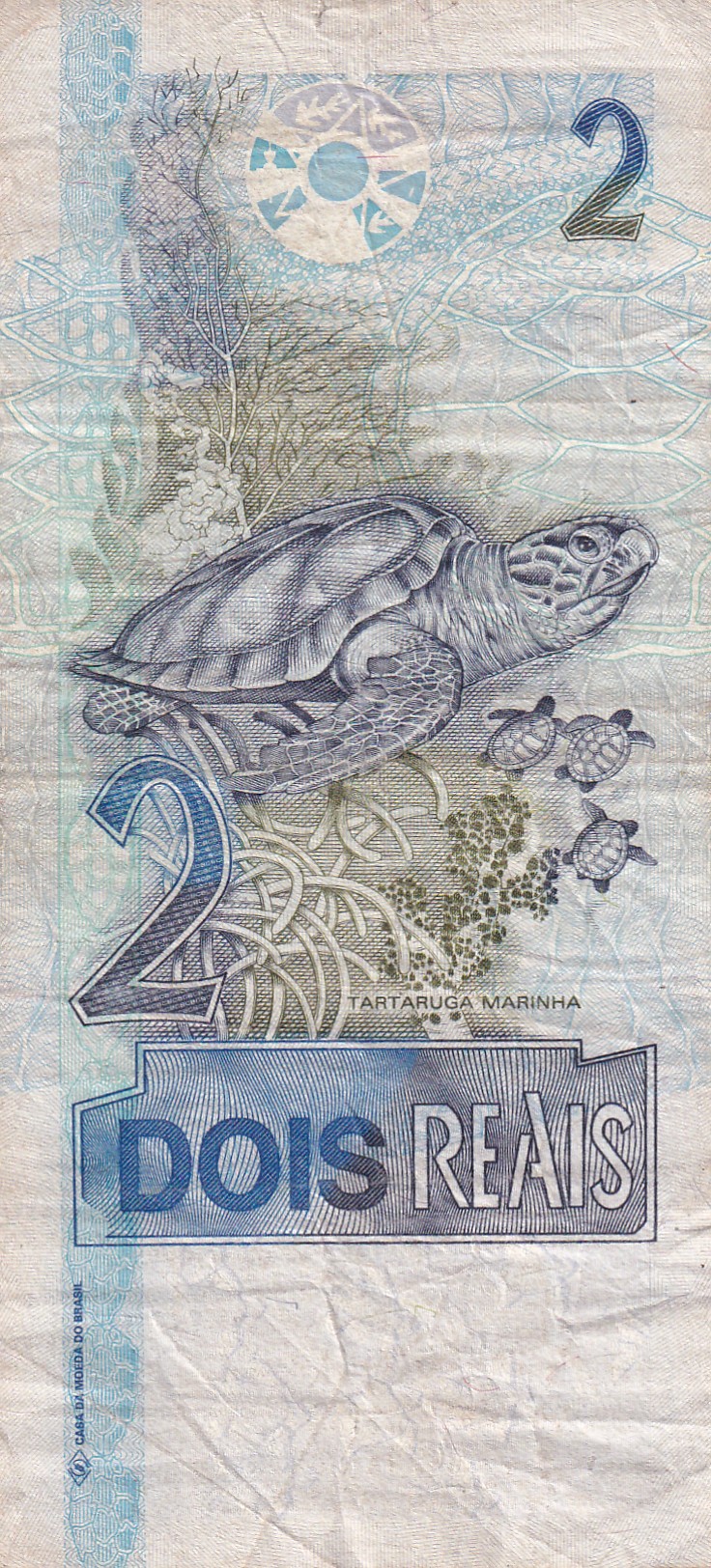 Brazil 2 Reais Rare World Note#B2 - Image 2