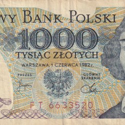 Poland 1000 Zlotys Rare World Note#B2