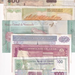 Alternative view of 10 Different Counties Bank Note Set (10 Pcs Lott)#Sku-40