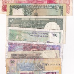 Alternative view of 10 Different Counties World Bank Note Set (10 Pcs Lott)#Sku-43