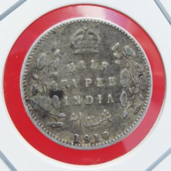 HALF RUPEE SILVER COIN EDWARD VII YEAR 1910