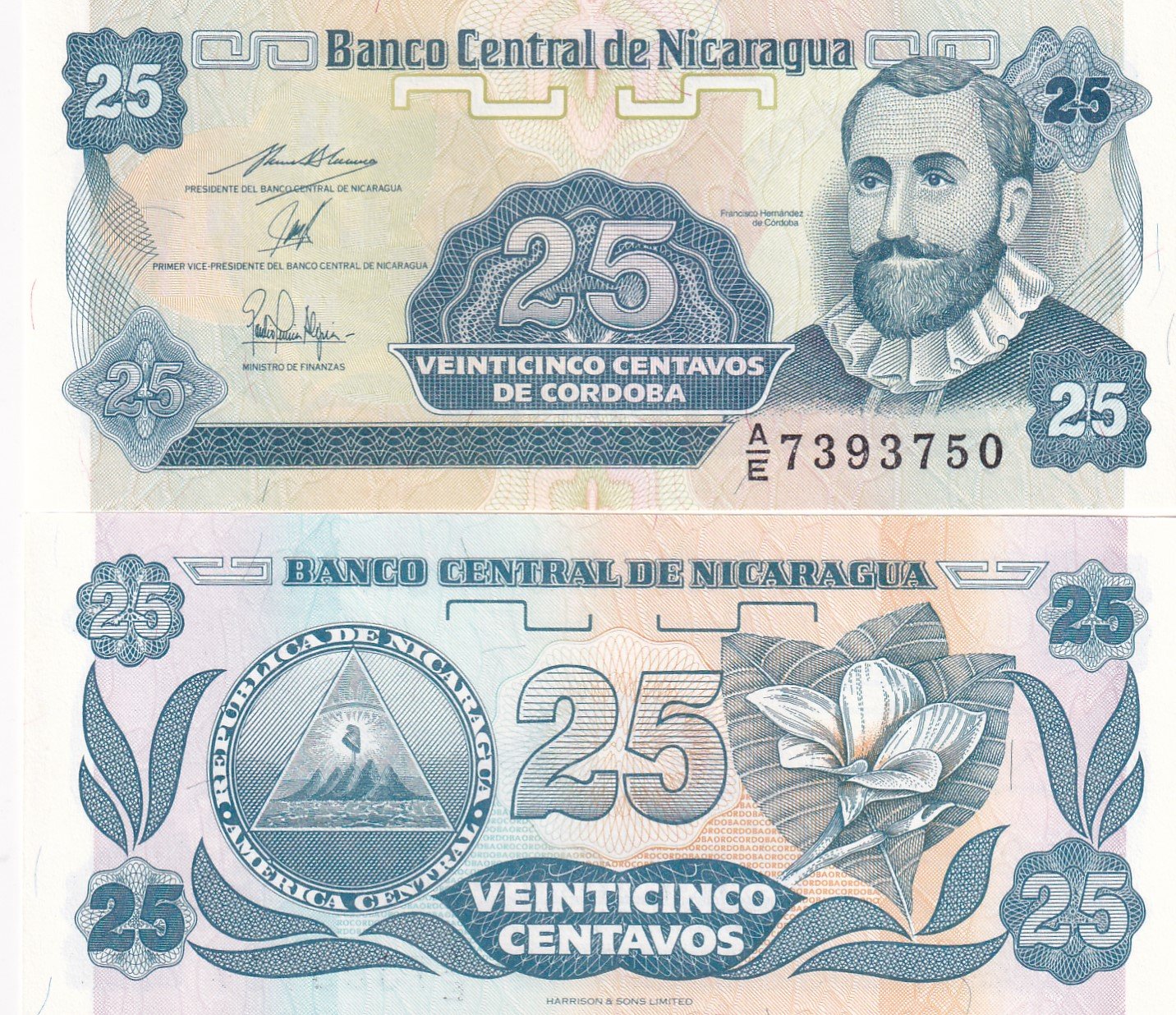 Nicaragua 25 Centavos Rare GEM UNC Note