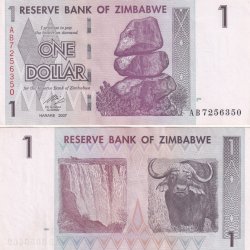 Zimbabwe 1 Dollar Rare GEM UNC Note