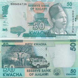 Malawi 50 Kwacha Rare GEM UNC Note