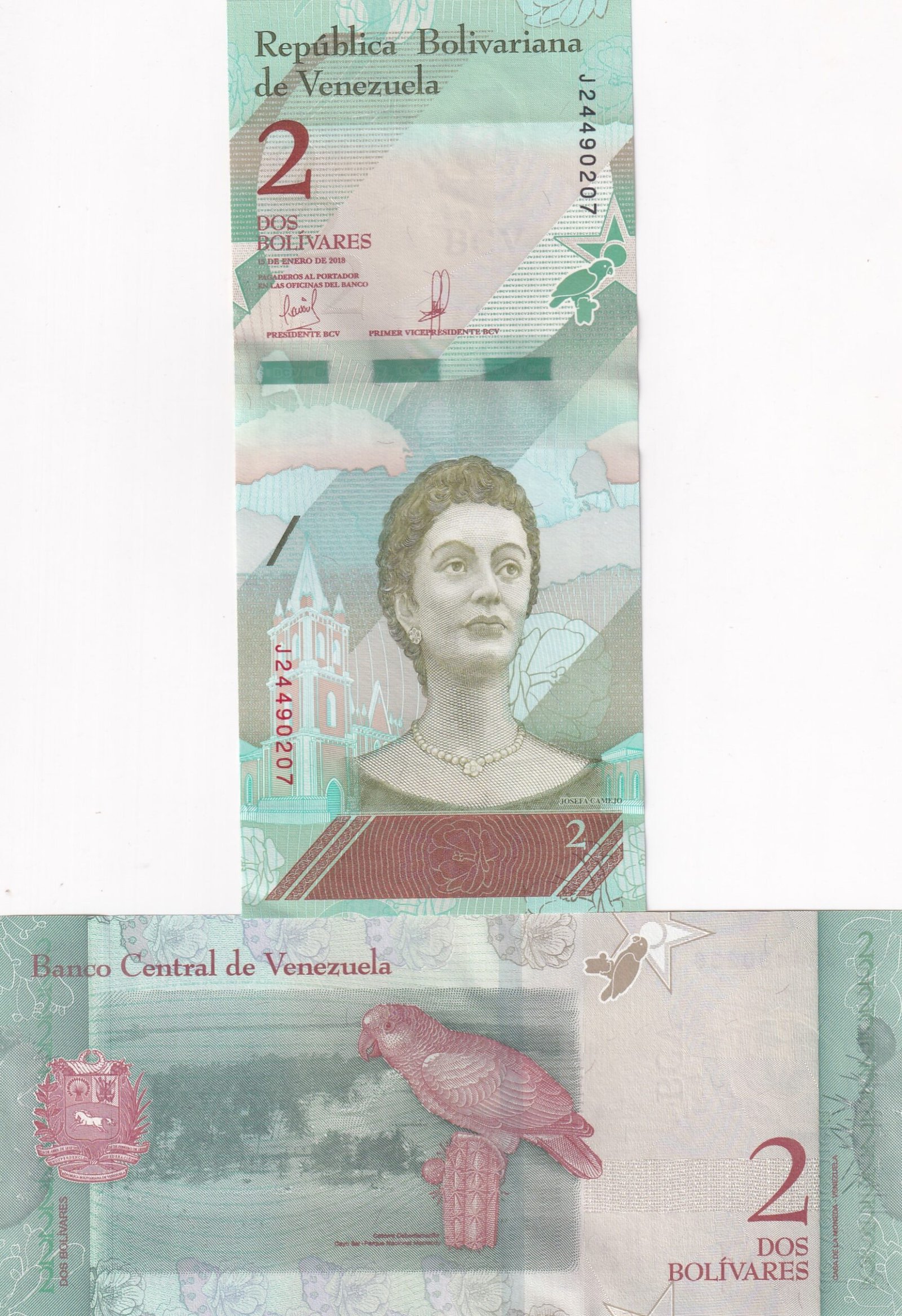Venezuela 2 Bolívares Rare GEM UNC Note