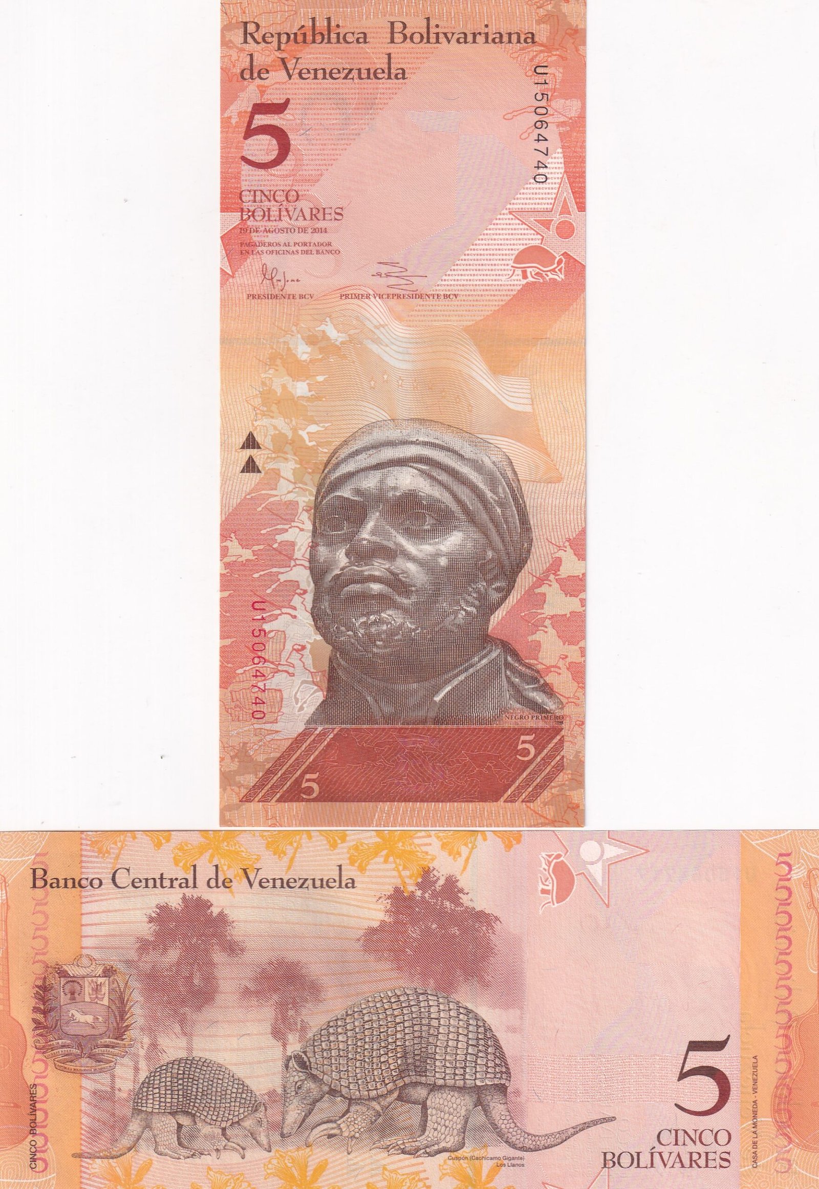 Venezuela 5 Bolívares Rare GEM UNC Note