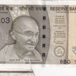 EXTRA PAPER ERROR 500 RUPEES GOVERNOR SHAKTIKANT DAS RARE NOTE