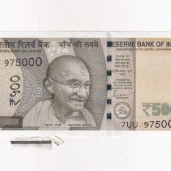 EXTRA PAPER ERROR 500 RUPEES GOVERNOR SHAKTIKANT DAS RARE NOTE