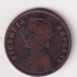 Alternative view of Indian princely states › Dhar, ¼ Anna 1887 - Victoria [Anand Rao Pawar III] Rare Coin #Z-168