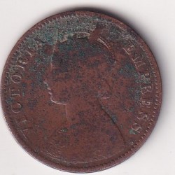 Alternative view of Indian princely states › Dhar, ¼ Anna 1887 - Victoria [Anand Rao Pawar III] Rare Coin #Z-169