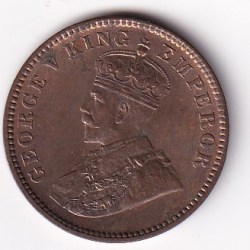 Alternative view of British India ¼ Anna 1933 George V Rare UNC Coin #Z-187