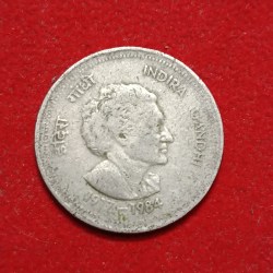 50 Paise Indra Gandhi Rare Mule Coin 1917-1984 Year Calcutta Mint 02