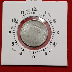 One Rs Extremely Rare 7 "o Clock Error Coin 2013 Year Noida Mint RBI Mistake Coin