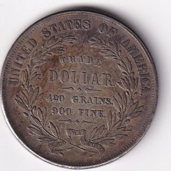 Alternative view of America Trade Dollar 1872 Fantasy Old Replica Coin #Z-196