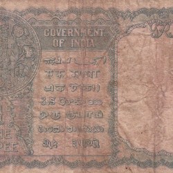 Alternative view of British India One Rupees 1940 (Burma) Extremely Rare Note
