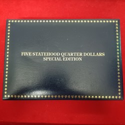 Extremely Rare State Quarter Dollars United States of America Uncirculated Proof Coins Authenticity Certificate Morgan Mint By USA 24 Kt Gold Plated Issue Coin 2001 Year The Morgan Mint