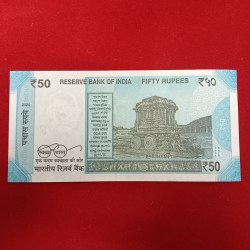 Alternative view of 50 Rs Rare Note Mahatma Gandhi Birthday Aniversary Note 2 October 1869 Gem Unc Condition Sku 08