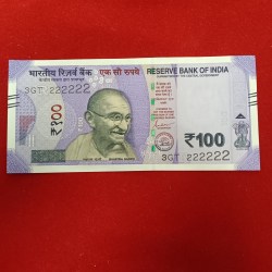 100 Rs Rare Fancy Number Note 222222 Gem Unc Condition Sku 08