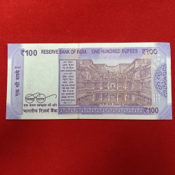 Alternative view of 100 Rs Rare Fancy Number Note 333333 Gem Unc Condition Sku 08