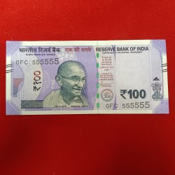 100 Rs Rare Fancy Number Note 555555 Gem Unc Condition Sku 08