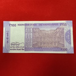 Alternative view of 100 Rs Rare Fancy Number Note 555555 Gem Unc Condition Sku 08