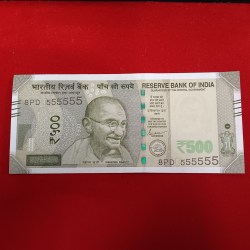 500 Rs Rare Fancy Number Note 555555 Gem Bunc Condition Sku 08
