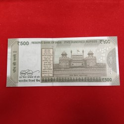 Alternative view of 500 Rs Rare Fancy Number Note 300000 Gem Bunc Condition Sku 08