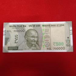 500 Rs Rare Fancy Number Note 700000 Gem Bunc Condition Sku 08