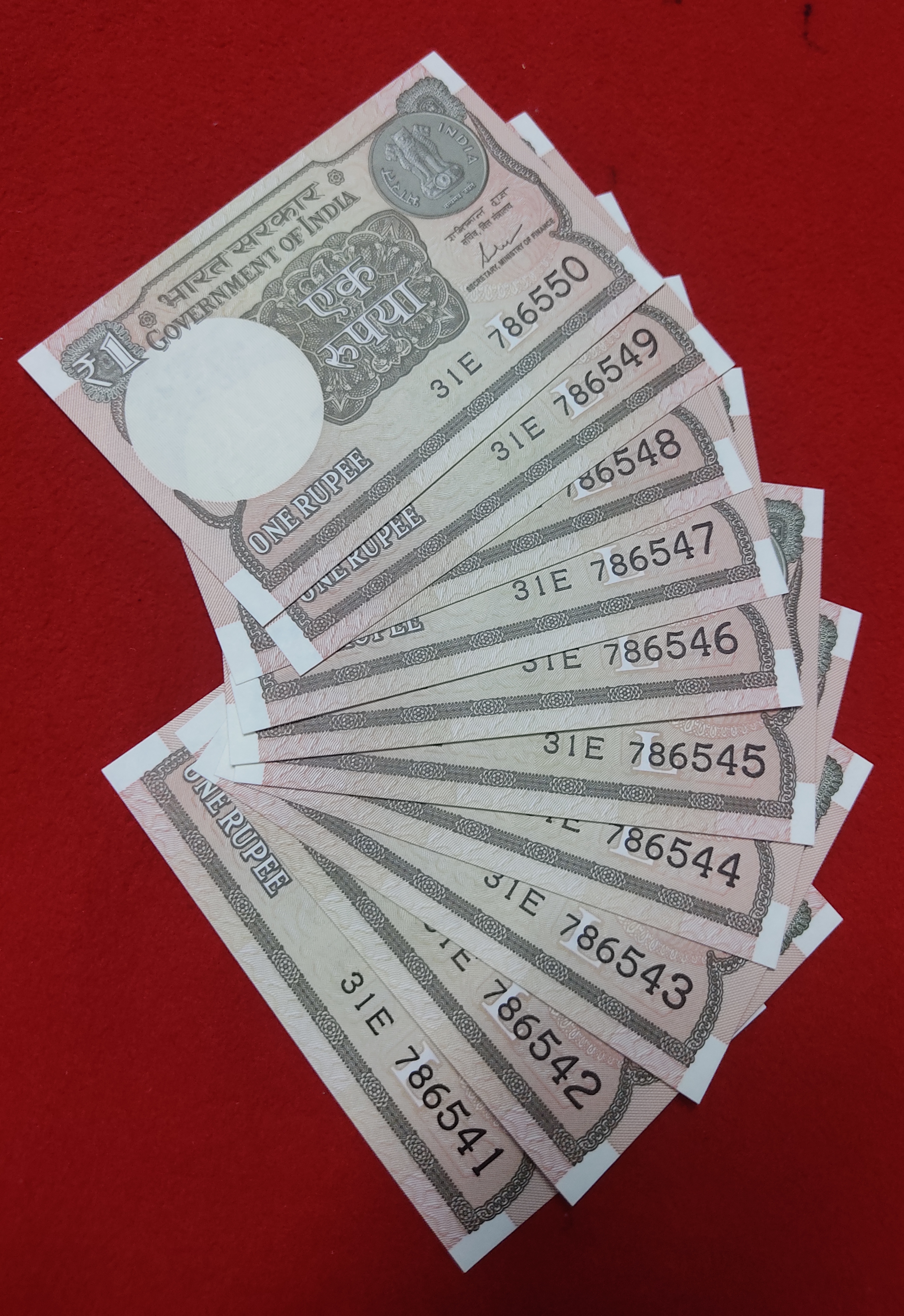 STARTING 786 NUMBER NOTES SET- SET OF TEN NOTES GEM UNC CONDITION