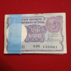 One Rs Rare Full Bundle Finance Secretary S.Venketramam 1985 Year Republic of India 132001