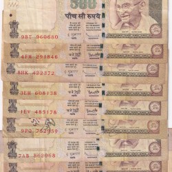 9 NOTE LOTT RARE (9 PCS LOTT) BUYER WIL RECEIVE SAME SET AS PER IMAGE
