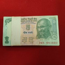 Five Rs Rare Mahatma Gandhi Full Fancy Governor Bimal jalan Gem Unc Condition 091801