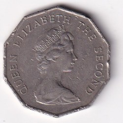 Alternative view of Hong Kong 5 Dollars 1976 (Elizabeth II) Rare Big Size Coin #AA-2