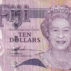 Fiji 10 Dollars - Elizabeth II Rare Note #B2