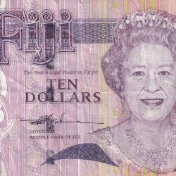 Fiji 10 Dollars - Elizabeth II Rare Note #B2