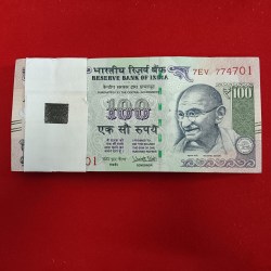 100 Rs Old Rare Full Bundle End 786 Governor Urjit Patel Unc Condition 2017 Year 774701