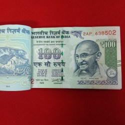 Alternative view of 100 Rs Old Rare Full Bundle Governor Urjit Patel Unc Condition 2016 Year 638501