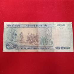 Alternative view of 500 Rs Rare Dandi Issue Note Governor S.Venketraman Reserve Bank of India 332798 Sku 24